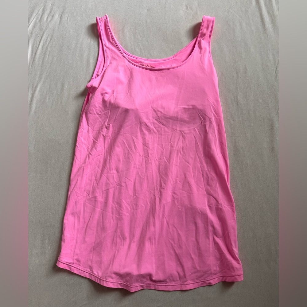 Women’s Lilly Pultizer Luxletic Pink Scoop Neck Tank Top